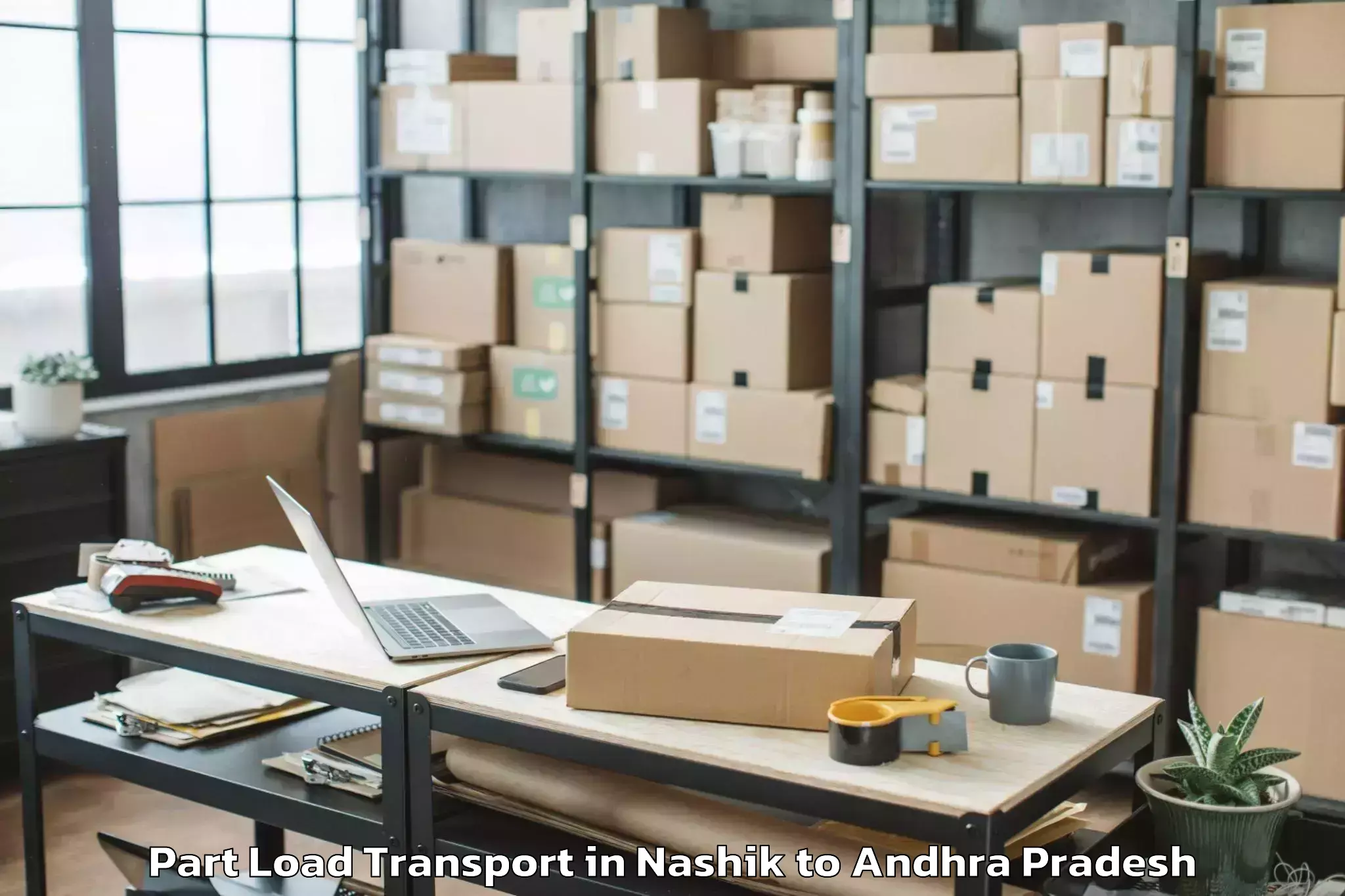 Easy Nashik to Vissannapeta Part Load Transport Booking